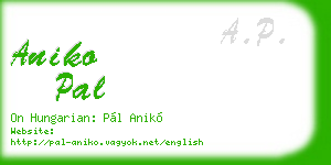 aniko pal business card