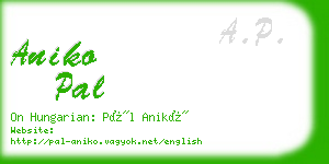 aniko pal business card